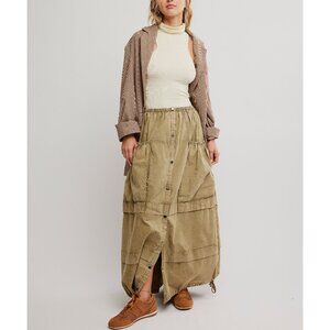 🆕 FREE PEOPLE Eloise Maxi Skirt / Caiman